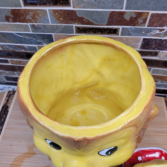 Vintage Lion King Cookie Jar, Red Lollipop Crown Japan - Picture 7 of 9